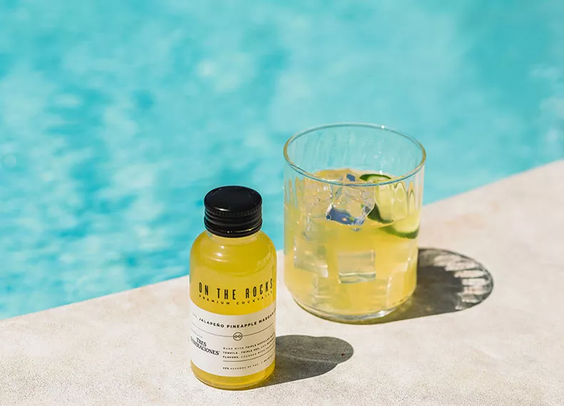 OTR Pineapple Jalapeno Margarita by the pool