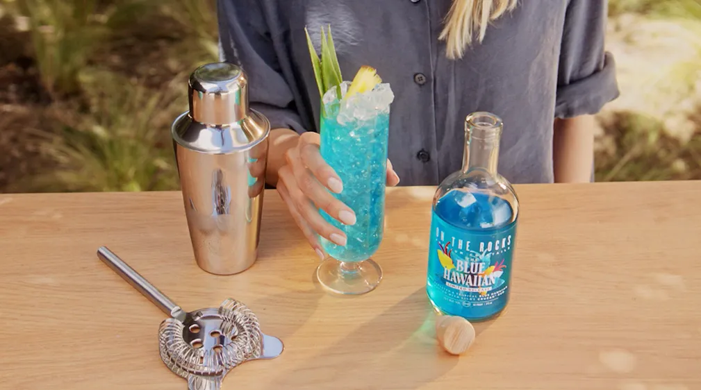 Blue Hawaiian Cocktail | On The Rocks